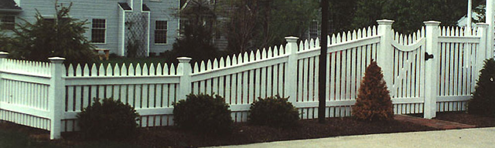 White Cedar Picket Fencing by Elyria Fence