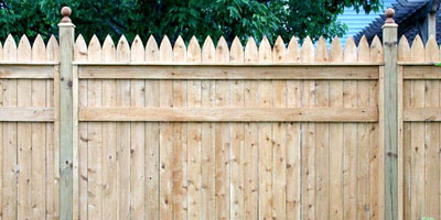 Cedar Privacy Picket Fences by Elyria Fence