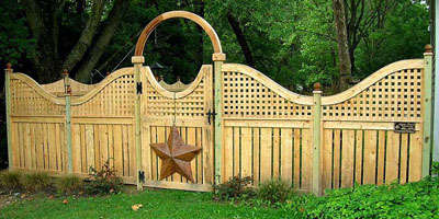 Semi-Privacy Cedar Fence by Elyria Fence