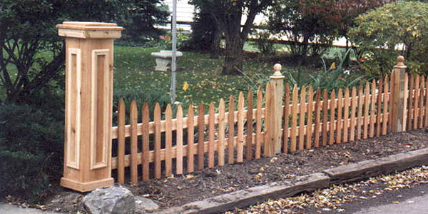 Cedar Picket Fences by Elyria Fence Company