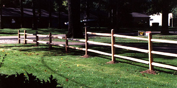 Three Rail Split Rail Fence by Elyria Fence