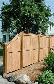 wood privacy fence by elyria fence