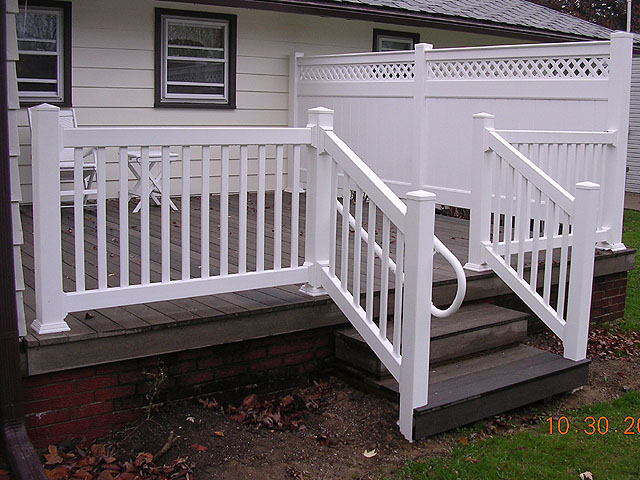 Azek Composite Deck with vinyl railing