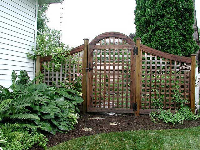 pvc fence lattice gate