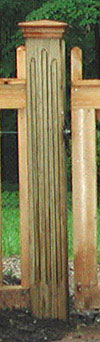 Redwood Post Cap With Routed Post by Elyria Fence