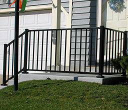 Ornamental aluminum iron railing by elyria fence