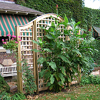 garden arch square lattice vine trellis by elyria fence
